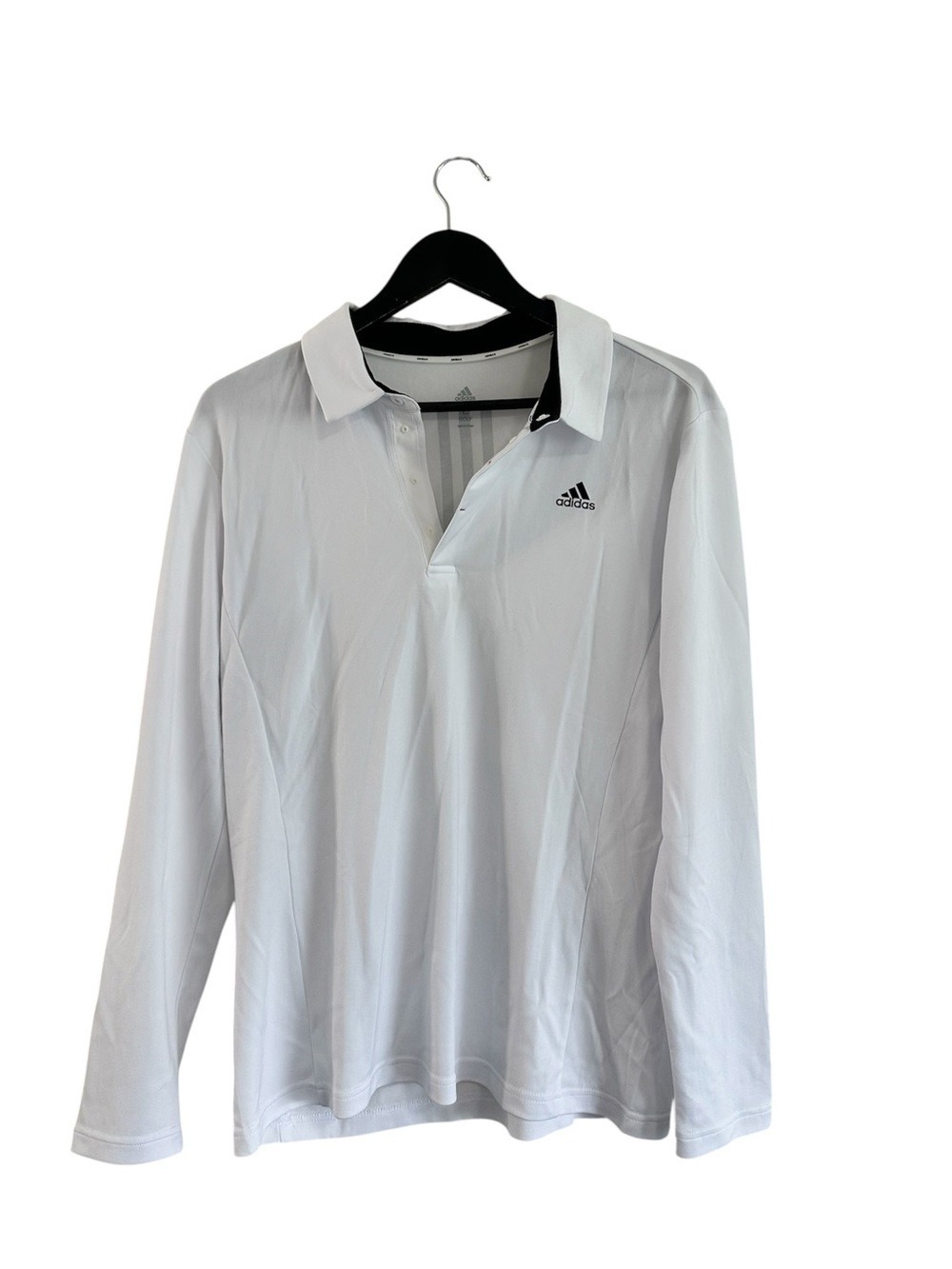 Adidas Golf Long Sleeve Polo Shirt White Size Large